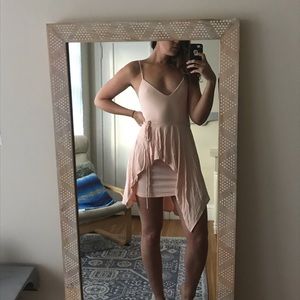 Susana Monaco Uneven Hem Dress in Pink Sand